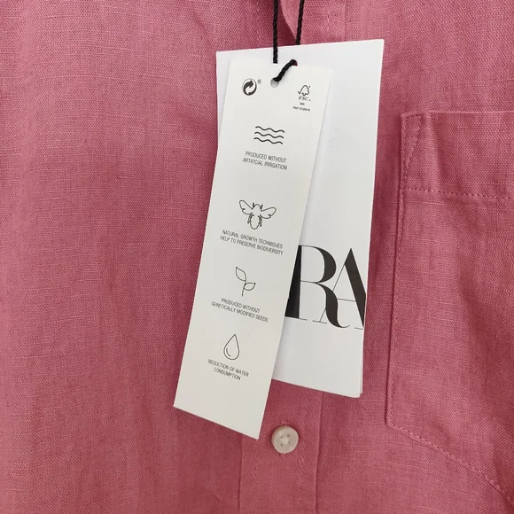 Men Zara Cotton Linen Shirt, S, Newer worn - Picture 5 of 6